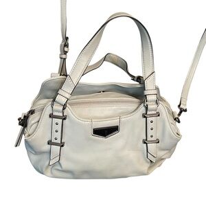 Simply Vera Vera Wang Light Blue Gray Satchel Bag Removable Crossbody Strap